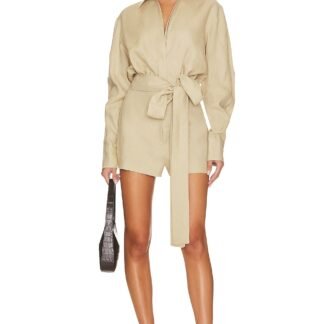Linen Tie Detailed Romper