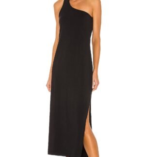 One Shoulder Jersey Midi Dress