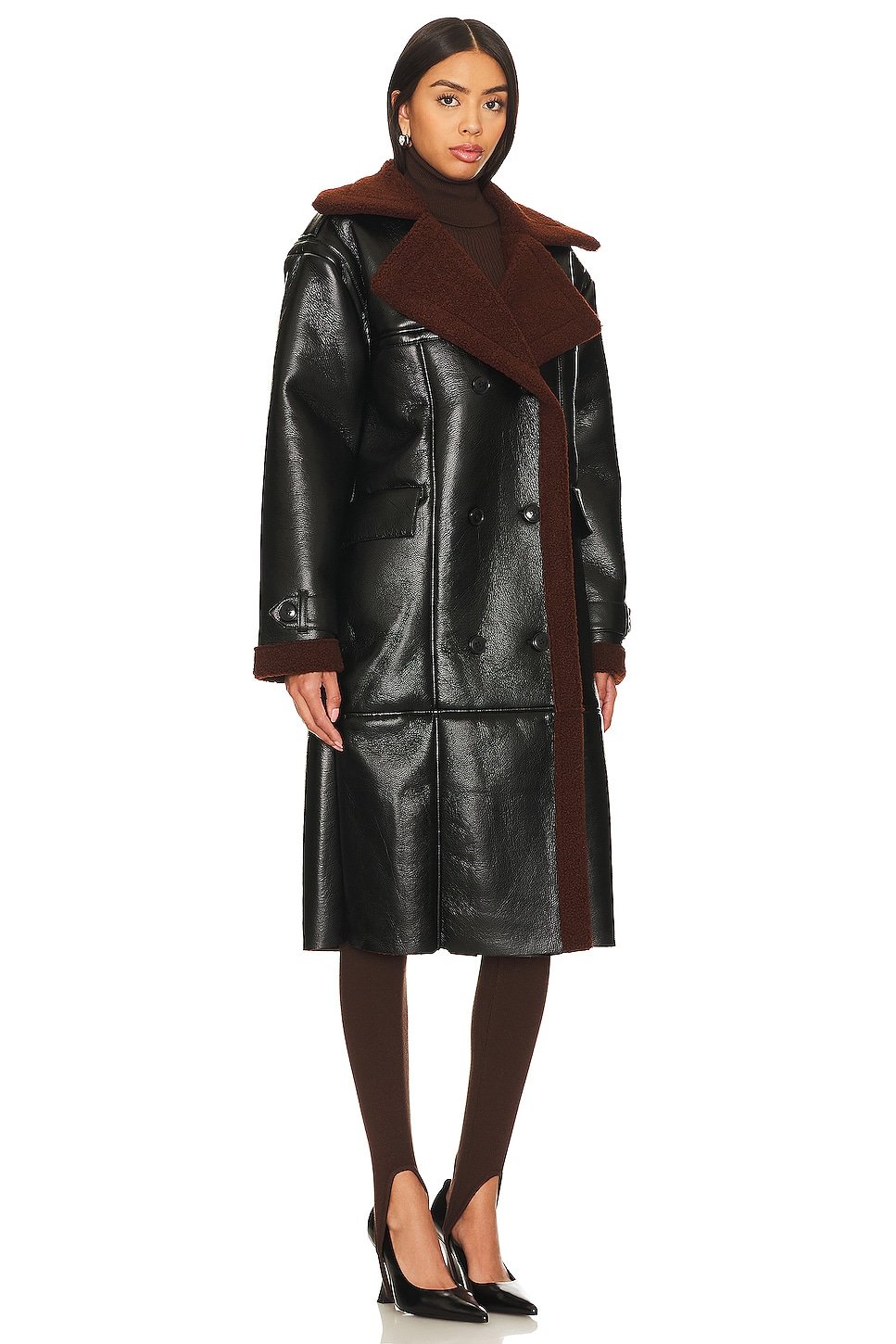 Kinzie Faux Leather Coat - Image 3