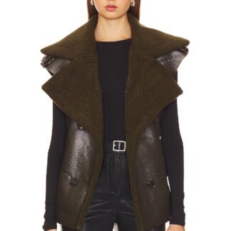 Fawn Faux Leather Vest