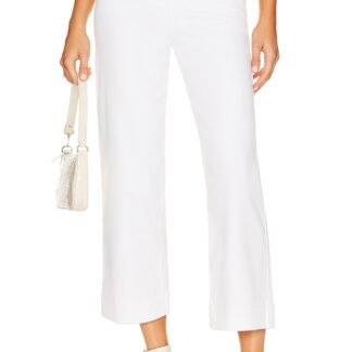 Stretch Twill Cropped Wide Leg Pant