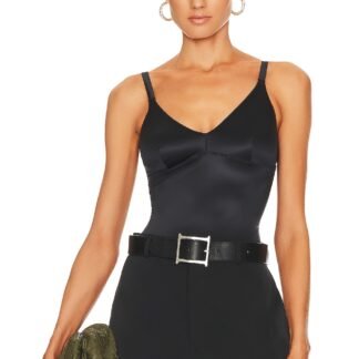 Shaping Satin Thong Bodysuit