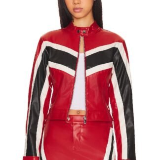 Jackie Faux Leather Moto Jacket