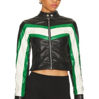 Jackie Faux Leather Moto Jacket