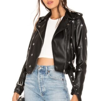 Lydia Embroidered Moto Jacket