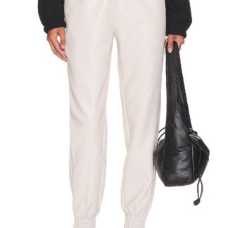 Rinah Leather Jogger Pant