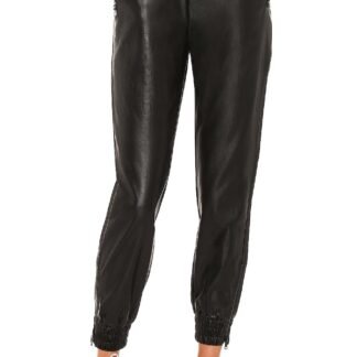 Rinah Faux Leather Jogger Pant