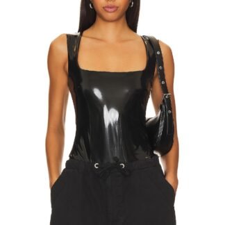Brielle Faux Leather Bodysuit