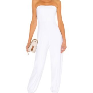 Strapless Cuffed Ankle Jumpsuit