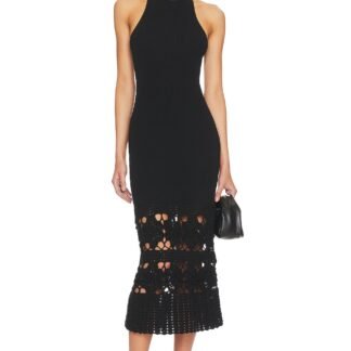 x Lindsi Lane Finley Crochet Midi Dress