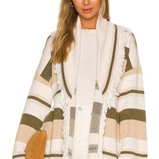 Atlas Blanket Stripe Fringe Cardigan