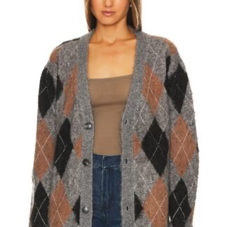 Argyle Sweater Cardigan