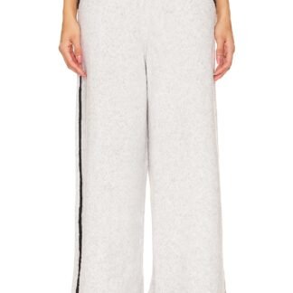 Piped Wide Leg Pull On Knit Pant