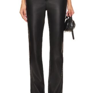 Faux Leather Lace Front Pant