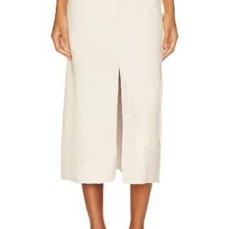 Faux Leather Midi Skirt