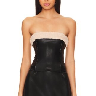 Faux Fur Corset Top