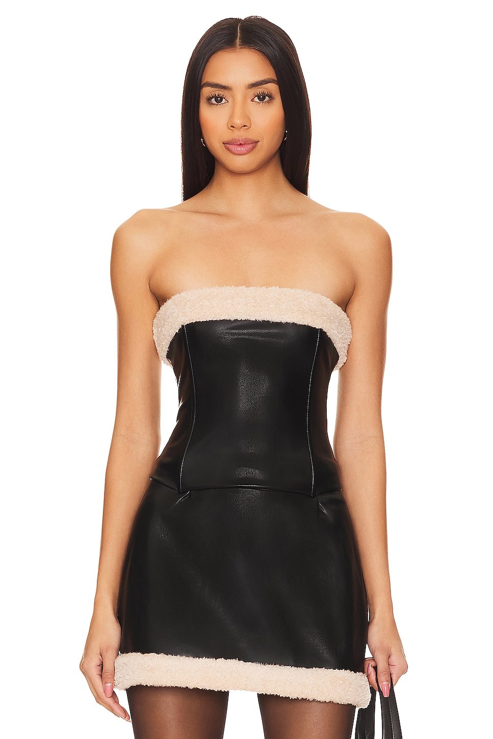Faux Fur Corset Top